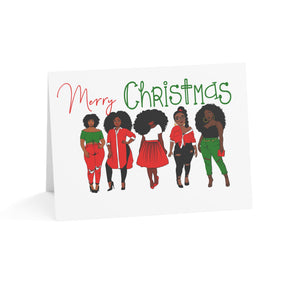 Brown Divas Christmas Greeting Cards