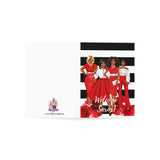 Welcome Soror RED-WHT Greeting Cards