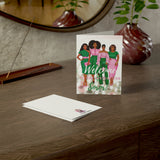 Welcome Soror PNK-GRN Greeting Cards