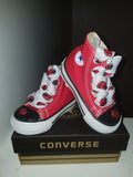 RED CONVERSE PEARL TOE