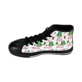 Pink and Green Signature Women's Classic Sneakers