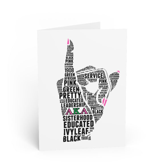Pinkies Up Folded Greeting Cards