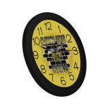Hornets Black Plastic Wall Clock