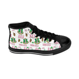 Pink and Green Signature Women's Classic Sneakers